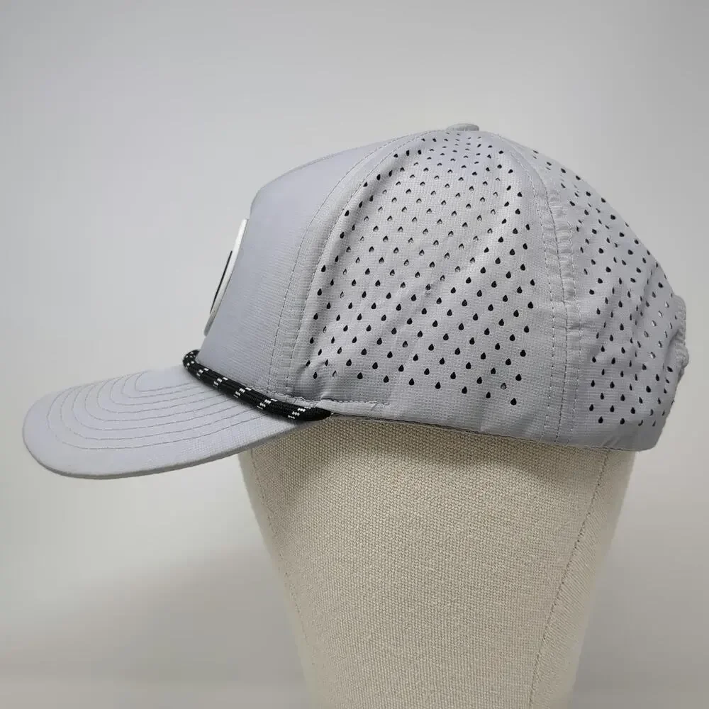 Oyster Brands Trucker Hat Gray One Size Snapback Rope Perf Golf Patch Breathable